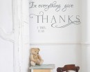 In every thing give Thanks Wall Decal - Religious Decal